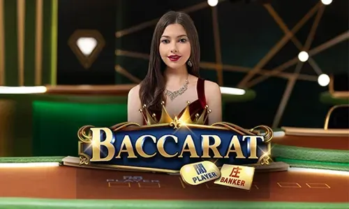 Live dealer at a baccarat table